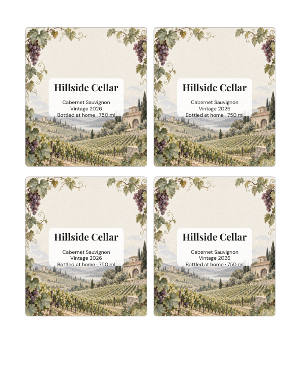 Preview of Printable Classic Wine Labels