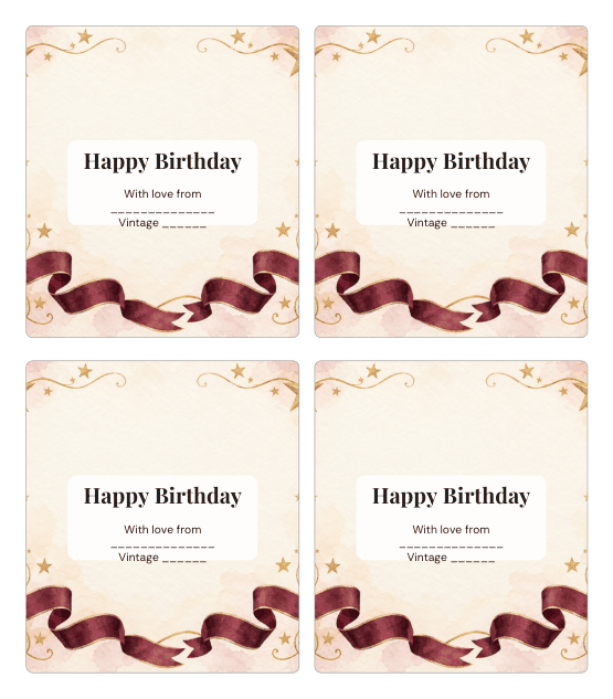 Preview of Wine Bottle Labels for 50th Birthday
