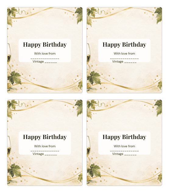 Preview of Wine Bottle Labels for 70th Birthday