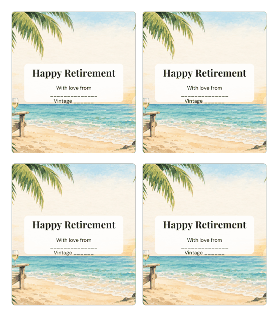 Preview of Wine Bottle Labels for Retirement