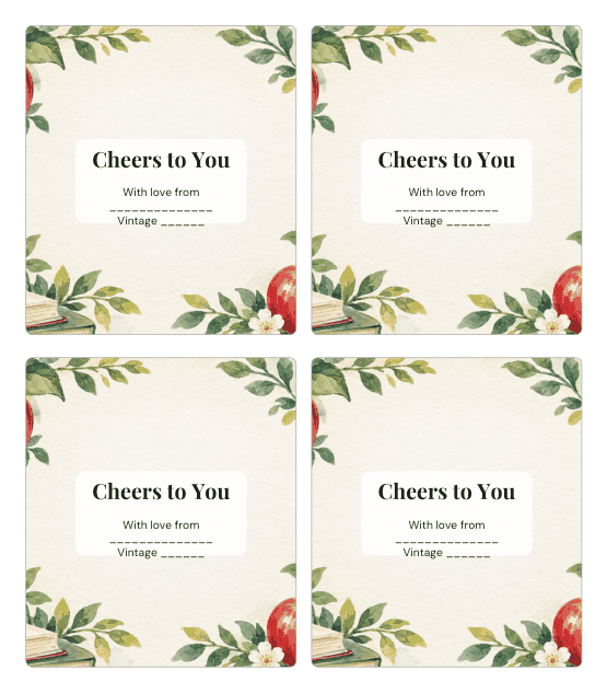 Preview of Wine Bottle Labels for Teachers