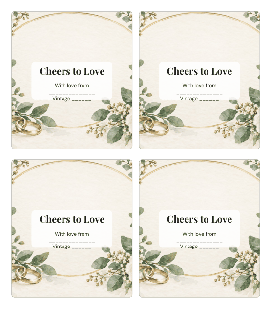 Preview of Wine Bottle Labels for Wedding